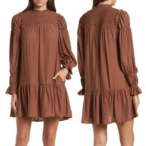 Moon River Puff Sleeve Dress NWT